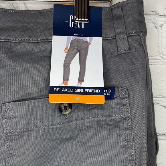 Gap Women’s Gray Relaxed Girlfriend Pants size 12 NEW - Picture 4 of 9